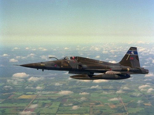 F-5E milik AU Kanada yang di upgrade menjadi CF-5E Tiger. CF-5 punya kemampuan isi ulang bahan bakar di udara.