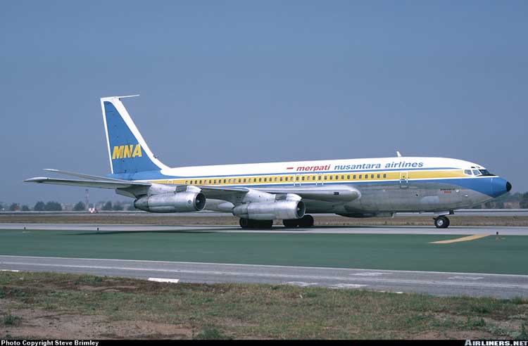 Boeing 707 Merpati Nusantara Airlines.