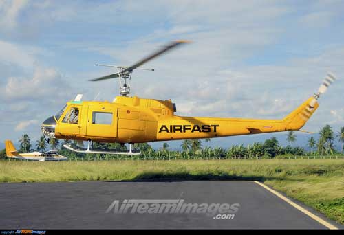 Bell 204B juga pernah digunakan oleh maskapai Airfast di Papua.