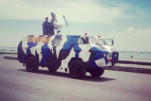MLAAD-SR dalam defile HUT TNI Ke-69.