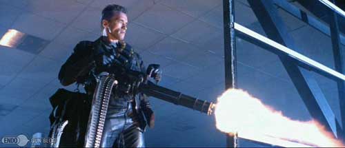 Beraksi dalam film Terminator 2.